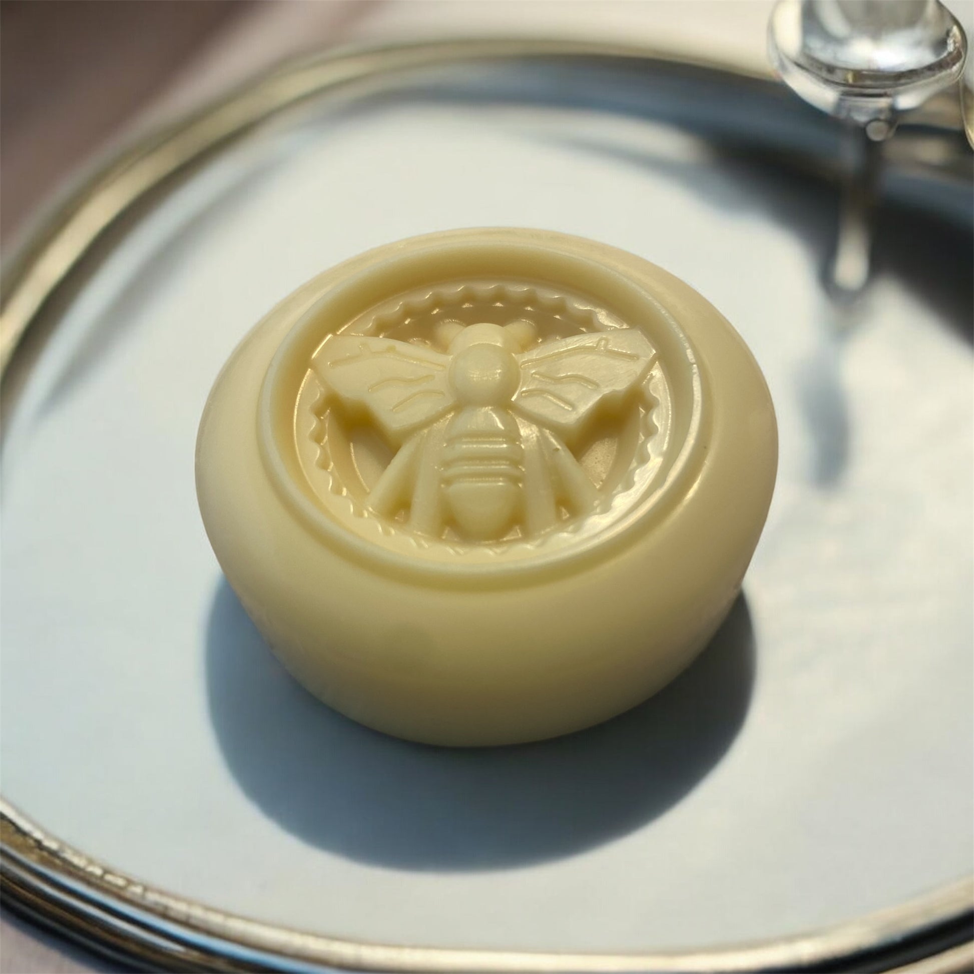 solid lotion bar on vanity