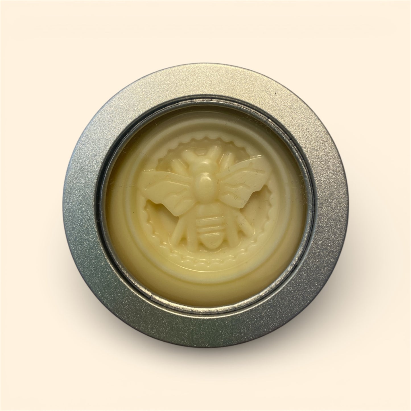 solid lotion bar on white background